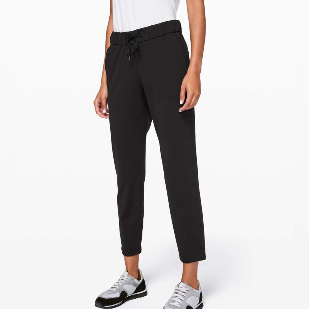 Lululemon On the Fly 7/8 Pant Drawstring Active Black Full On Luxtreme Size 2